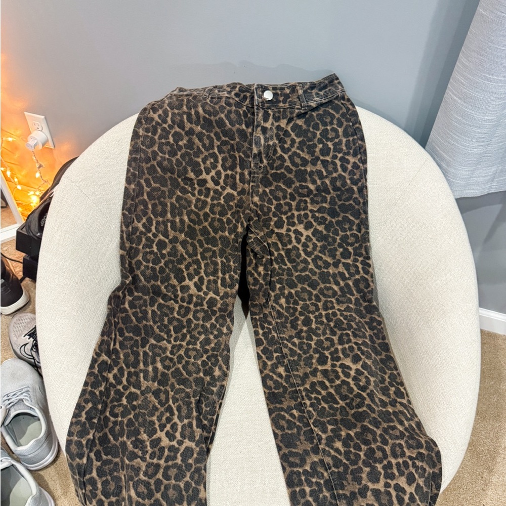 Altar'd State Fawn Cheetah Baggy Pants